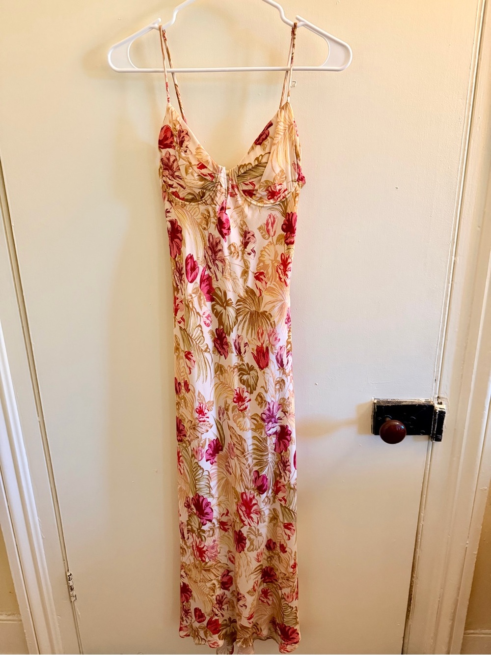 Floral Dress - Pink & Cream